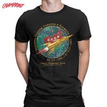 CCCP Golden Rocket Men's T Shirts USSR Soviet Union Unique Tees Short Sleeve Crewneck T-Shirt Cotton Plus Size Tops 2024 - buy cheap