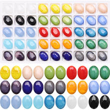 15 Colored Glass Oval Beads Green 9x12mm 90Pcs/Box Faceted Crystal Spacer Flat Pendants for DIY Jewelry Making Earing Necklace 2024 - buy cheap