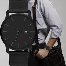 Luxury Fashion Men's Minimalist Watches Ultra Thin Black Leather Belt Watch Men Business Casual Analog Quartz Wristwatches Clock 2024 - buy cheap