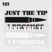 YJZT 16×6.7CM JUST THE TIP I PROMISE Car Sticker Creative Word Pattern Vinyl Decal Black/Silver 4C-0509 2024 - buy cheap