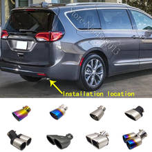 For Chrysler Pacifica 2016-2019 car stickers muffler exterior back end pipe dedicate exhaust tip tail outlet ornament 1pcs 2024 - buy cheap
