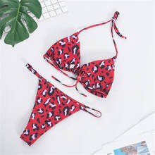 Conjunto de Bikini de dos piezas, bañador Floral con escote en V y cintura alta para mujer 2024 - compra barato