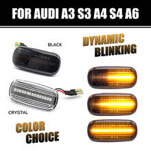 Luz LED intermitente dinámica para coche, marcador lateral de 2 piezas para Audi A3 S3 8P A4 B6 B8 B7 S4 RS4 A6 S6 C5 C7 2004-2011 2024 - compra barato