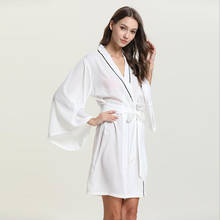 New Summer Pajamas Female Long Sleeve Sexy Imitation Silk Robe кигуруми Pajamas Hot Style Home Wear 2024 - buy cheap