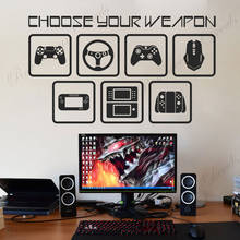 Choose Your Weapon Game Controller Sign Wall Sticker Vinyl Home Decoration Kids Boys Teens Room Video Game Decals Wallpaper 4622 2024 - buy cheap