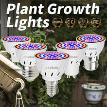 Phyto Grow box Lamps E27 Full Spectrum GU10 Plant Grow Bulbs MR16 Led Bulbs 48 60 80leds B22 LED Grow Chip Greenhouse Phyto Lamp 2024 - buy cheap