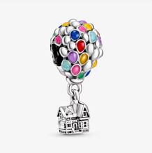 Accesorios de joyería de plata esterlina 925 para mujer, abalorio de pixar's up house & Balloons, compatible con pulsera de 3MM, cuentas de colores, regalo 2024 - compra barato