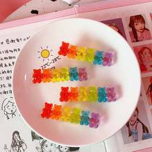 1 Pc Jelly Bear Candy Color Hairpin Creative Retro Simple Duckbill BB Clips Color Accessories Lady Fashion Jewelry Party Gift 2024 - buy cheap