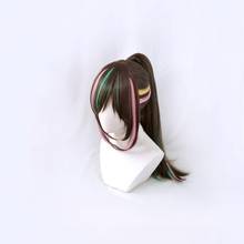 Peruca de cabelo sintético resistente ao calor, peruca de cosplay de rabo de cavalo longo, anime kizuna ai 1 cos live, fantasia, para festa de dia das bruxas 2024 - compre barato