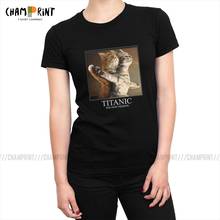 Titanic Cats Tshirt Women Titanic Movie Jack Rose Leonardo Dicaprio Harajuku T-shirt O Neck Tee Shirt Tops Funny Clothes Female 2024 - buy cheap