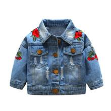 Kids Jackets for Girls Children Spring Girls Jeans Denim Embroidery Infant Coats Jackets Baby Girls Coat Kids Clothes 2024 - buy cheap