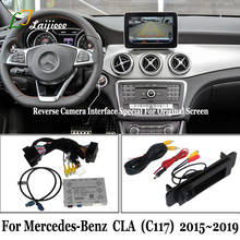 Комплект камеры заднего вида для Mercedes Benz CLA C117 2015 ~ 2019/HD, парковочная камера заднего вида с декодером, обновленный оригинальный экран 2024 - купить недорого