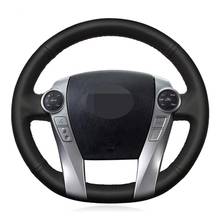 Cubierta de cuero Artificial para volante de coche, protector negro para Toyota Prius 30(XW30) 2009-2015 Prius C(US) V(US) 2012-2017 Aqua 2014 2024 - compra barato