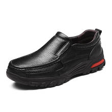 Calçados Casuais dos homens Homens de Negócios Vestir Sapatos de Couro Genuíno Outono Inverno Quente Clássico Formal Shoes Big Size 47 48 2024 - compre barato