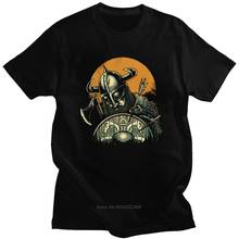 Vintage Viking Attack T-Shirt Men Short Sleeved Print Berserker Warrior Tshirt O-neck Loose Fit Tee Cotton T Shirt Harajuku Gift 2024 - buy cheap