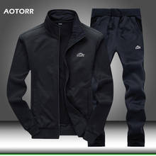 Men Tracksuit Set Polyester Sweatshirt 2022 Spring Sporting Fleece  Jacket + Pants Casual Men's Sports Suit Men's Sportswear 4XL 2024 - buy cheap