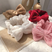 Diademas de lana de Coral suave para mujer, turbante de maquillaje para la cara, accesorios para el cabello, diademas con lazo para niña linda, 2020 2024 - compra barato