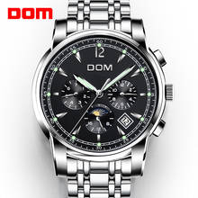 Reloj Mecánico deportivo DOM para hombre, resistente al agua, de pulsera, de lujo, a la moda, M-75D-1MX 2024 - compra barato