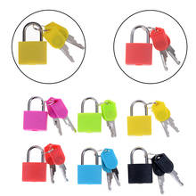 Mini candado de acero fuerte para maleta, de 6 colores candado pequeño, candado antirrobo con 2 llaves, para cajón, equipaje 2024 - compra barato