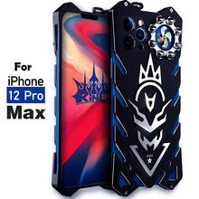 Capa de armadura de metal, à prova de choque, luxuosa, em alumínio, conjunto, para iphone 12 pro max, 12 pro, max 2024 - compre barato