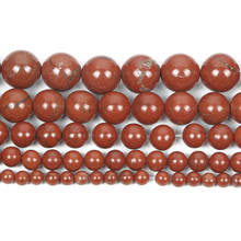 Wholesale 4-12mm Natural Stone Beads Smooth Round Red Stone Loose Beads For Jewelry Making DIY Charm Bracelet Necklace Handmade 2024 - buy cheap