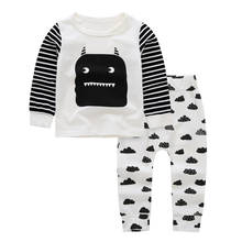 2020 Autumn Baby boy Clothing Sets newborn Clothes Infant Cartoon printing Tops T-shirt+Pants 2pcs toddler suit costume Outfits 2024 - buy cheap