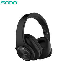 SODO ANC600 Bluetooth V5.0 наушники активного Шум шумоподавления складные наушники Hi-Fi Беспроводной гарнитура Накладные наушники с микрофоном 2024 - купить недорого