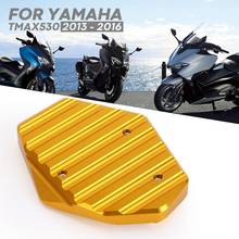 Extensão de suporte para motocicleta, almofada profissional resistente e antiderrapante de liga de alumínio, cnc, suporte lateral para yamaha tmax xp 530, decoração 2024 - compre barato