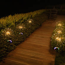 Lâmpada solar ao ar livre grama globo dandelion fada lâmpada 90/150 led para jardim gramado paisagem lâmpada luz de rua do feriado decoração 2024 - compre barato