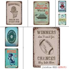 Vintage Metal Tin sign Sport Toilet Bar Art Posters Home Decor Restaurant Coffee Cafe Wall plaques, retro and nostalgic/old furniture, for Sport 2024 - buy cheap