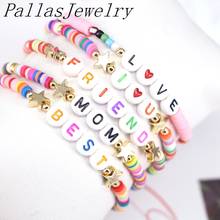 10Pcs Heishi Disc Beads African Bracelets For Women Custom Name Bracelet DIY Letter Star Handmade Jewelry Boho Gift 2024 - buy cheap