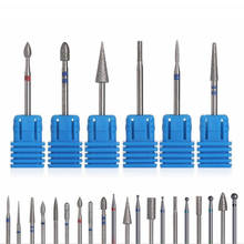 6 different sizes of round Diamond Rotate Nail Drill Bits Cuticle Cutter for Manicure Nail Files Electric Milling Burr Grinder 2024 - buy cheap