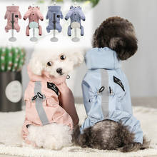 Reflective Dog Clothes Raincoat Waterproof Small Dog Rain Jacket Poncho Pet Hoodie Clothes For Small Medium Dogs Puppy Blue Pink 2024 - buy cheap