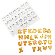 Molde de silicone com letras estrela para confeitaria, chocolate, cupcake, confeitaria, fondant, ferramentas de decoração de bolo 2024 - compre barato