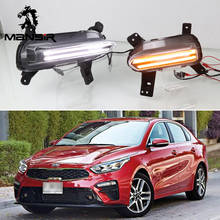 12V LED Daytime Running Light Daylights Car DRL For Kia Cerato 2018 2019 2020 Turn Yellow Signal Relay headlights Auto Foglamps 2024 - buy cheap