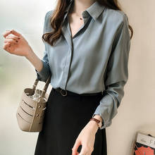 Women Blouses Long Sleeve lapel Office Shirt 2021 Fashion Blouse Casual Tops Plus Size Shirt Female Spring Fall Blusas Femininas 2024 - buy cheap