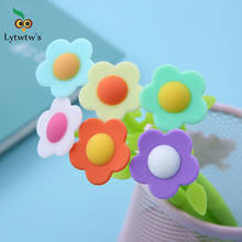 1Pcs Silicone Creative Cute Kawaii Sun Flower Stationery Office School Supplies Korea Sweet Pretty Lovely Gel Pen 2024 - buy cheap