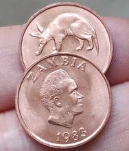 17.5mm zâmbia, 100% real genuína comemorative coin, coleção original 2024 - compre barato