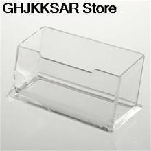 New 1pcs Clear Desk Shelf Box storage Display Stand Acrylic Plastic transparent Desktop Business Card Holder 2024 - buy cheap