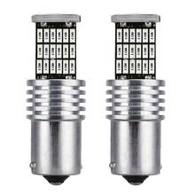 2 bombillas LED BA15S Rojas 1156 P21W, luces intermitentes traseras de marcha atrás, 2 uds. 2024 - compra barato