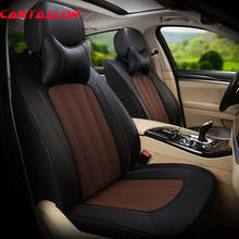 CARTAILOR-Funda de cuero de vaca para asiento de coche Volvo S40, conjunto de accesorios de cuero sintético, cojines de estilo 2024 - compra barato