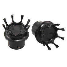 Motorcycle Front Axle Nut Covers Bolt Caps Black Crown Aluminum For Harley Sportster XL883 XL1200 Dyna Touring V-Rod CVO Ultra 2024 - buy cheap