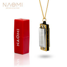 NAOMI 5pcs/1set 4 Holes Mini Harmonica Necklace Brass Reed +Environmental ABS Comb In Key of C Model Really Plays 2024 - buy cheap