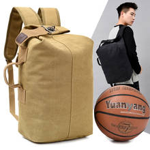 Canvas Men Laptop backpack sport basketball backbags Large travel bagpack school bag for teenager boys 2020 mochila masculina 2024 - buy cheap