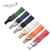 Carlywet 22mm preto azul laranja vermelho verde branco à prova dwaterproof água silicone borracha pulseira de relógio pulseiras para tudor preto baía 2024 - compre barato