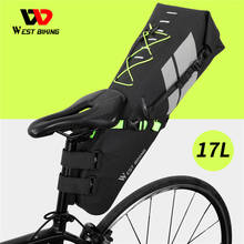 WEST BIKING-bolsa trasera plegable para bicicleta de montaña y carretera, bolsa de gran capacidad, resistente al agua, 17L 2024 - compra barato
