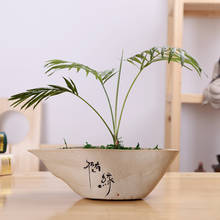 Vaso de flores vermelho estilo chinês, vaso de flores em cerâmica hidropônica criativa customizada verde cobre dinheiro planta vaso de flores 2024 - compre barato