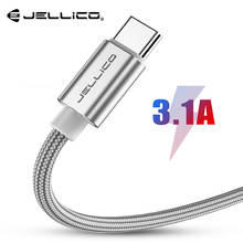 USB Type C кабель Jellico, кабель для быстрой зарядки и передачи данных для Samsung Galaxy S9 S8 Plus, мобильный телефон, зарядный кабель для Xiaomi Mi 8 2024 - купить недорого
