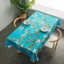 Van Gogh Oil Painting 3D Tablecloth Cloth Dust-proof Rectangular Table Cover for Party Home Decor Waterproof Tablecloth 01 2024 - buy cheap