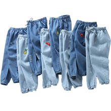 Kids Cartoon Trousers Pant Fashion Girls Waist Jeans Children Boys Hole Jeans Kids Fashion Denim Pants Baby Jean Infant Clothing 2024 - buy cheap